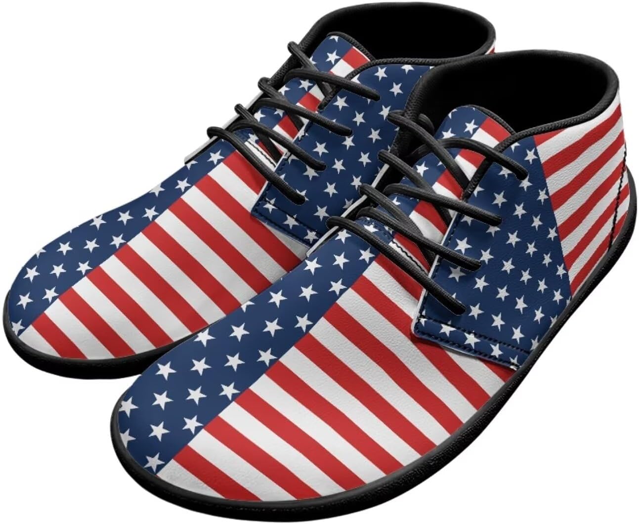 

Мужские кроссовки для ходьбы, ботинки с широким носком, противоскользящая подошва, кроссовки с нулевым перепадом высоты подошвы Xixirimido, Us Flag