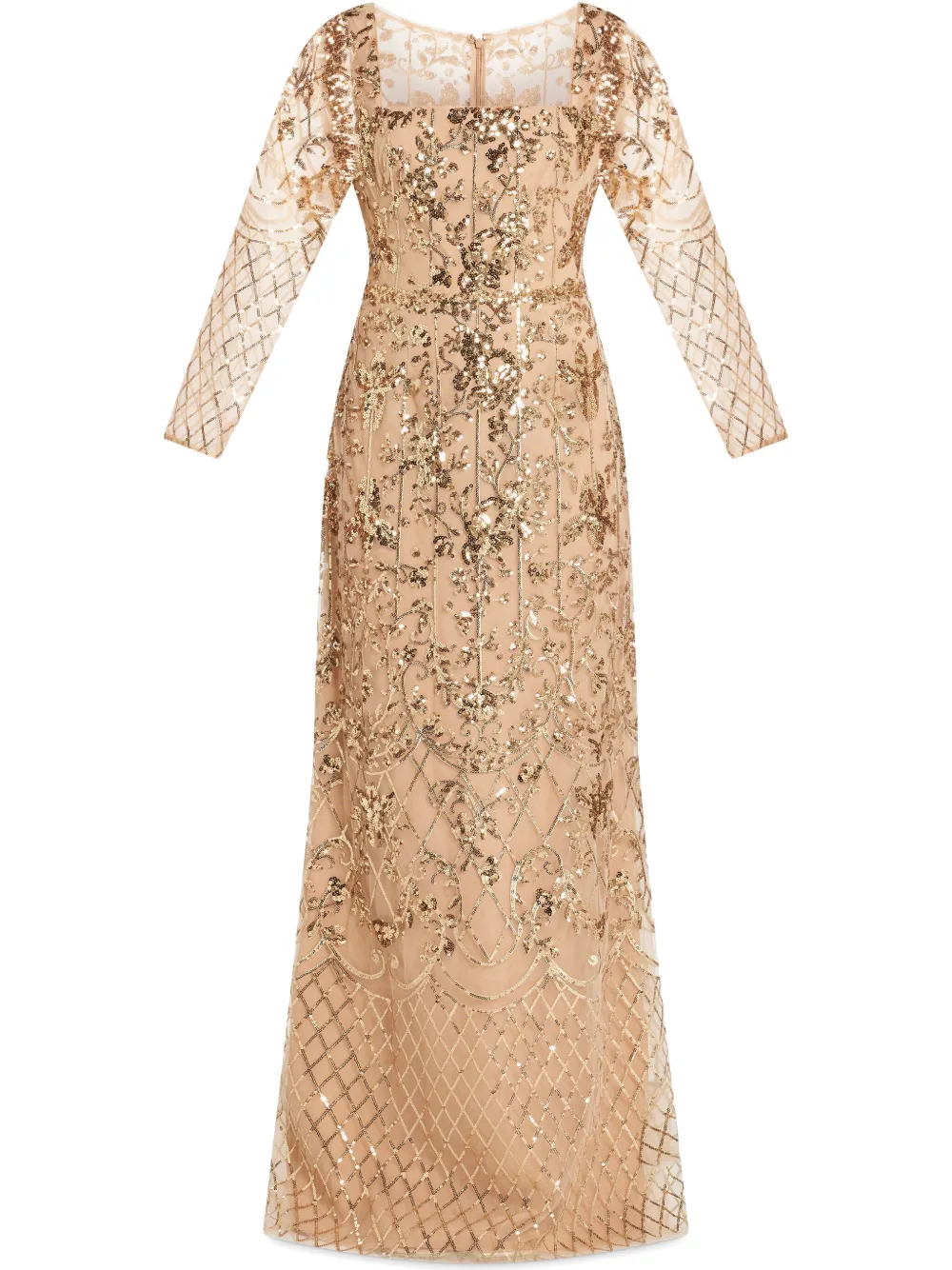 

Платье с пайетками Marchesa Notte, нейтральный