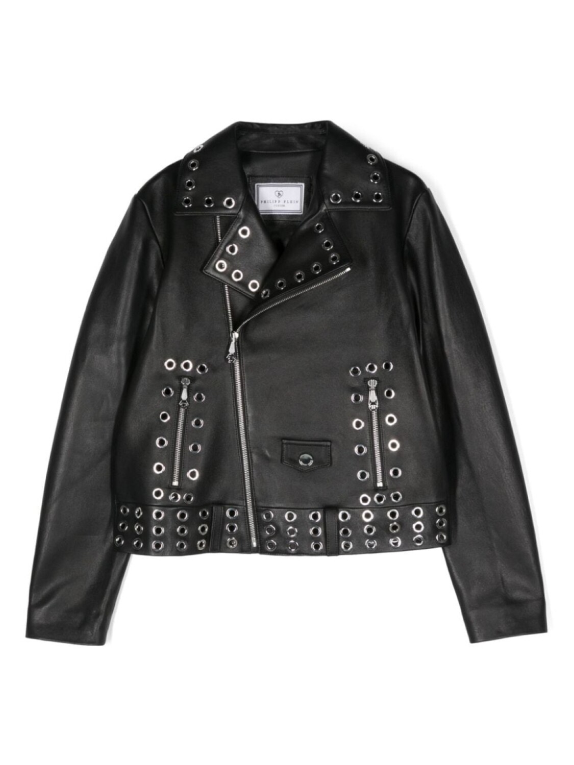 

Philipp Plein куртка с люверсами, черный