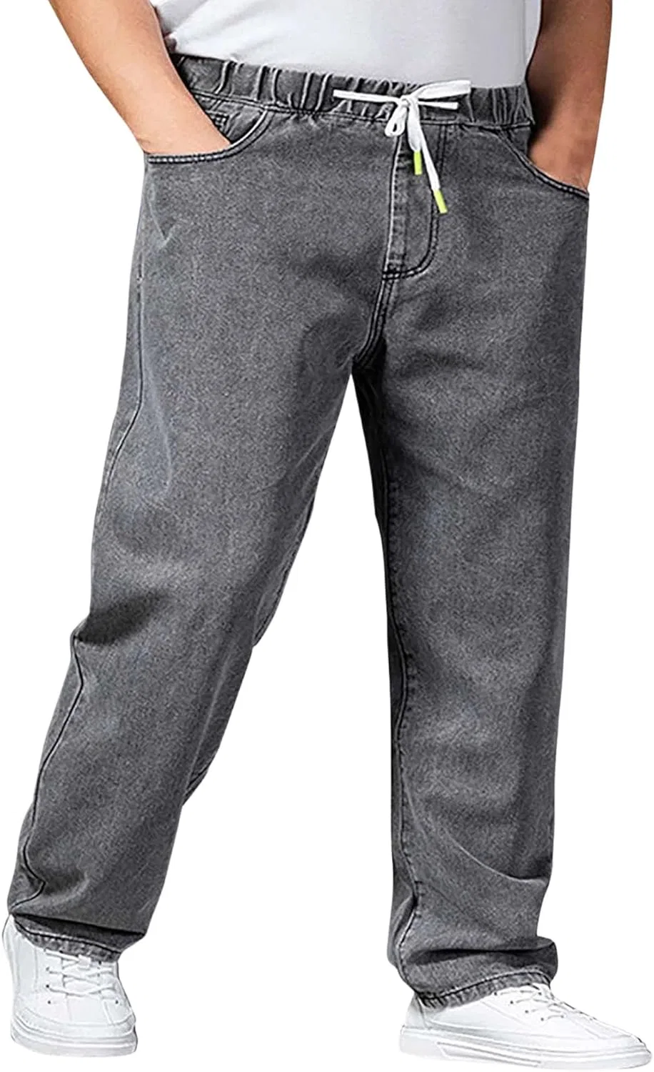 Джинсы свободные Men's Plus Size, Grey