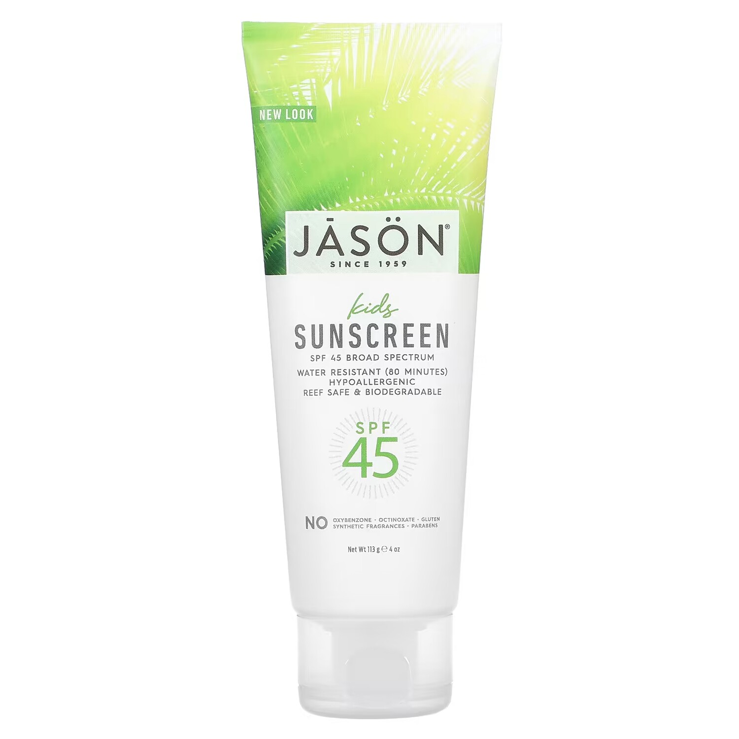 

Солнцезащитный крем детский Jason Natural SPF 45, 113 г