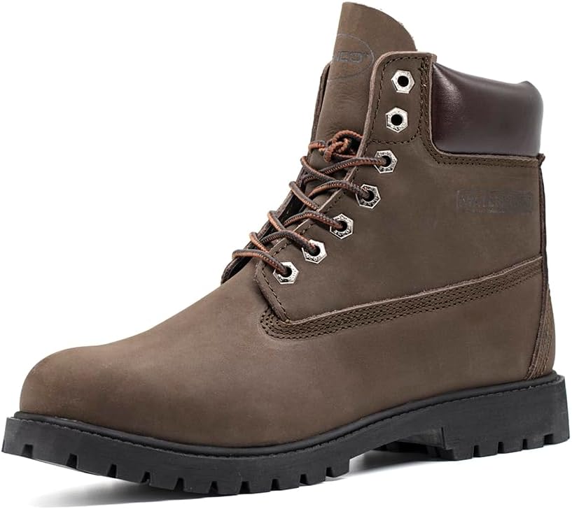 

Мужские водонепроницаемые кожаные ботинки ZANCO 6 / строительные ботинки / походные ботинки для активного отдыха, темно-коричневый