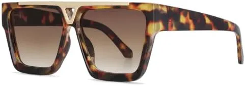 

Солнцезащитные очки большого размера 2027 квадратной формы для мужчин и женщин, декоративная винтажная оправа, защита от УФ-излучения UV400 MTZJH, Leopard