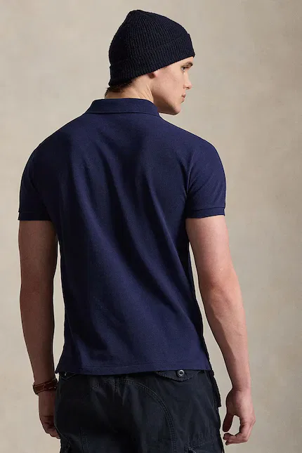 Футболка поло slim fit Polo Ralph Lauren, синий — фото 2