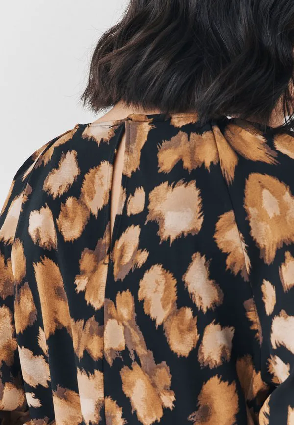 Блузка прямого кроя с круглым вырезом Next, Animal Print — фото 4