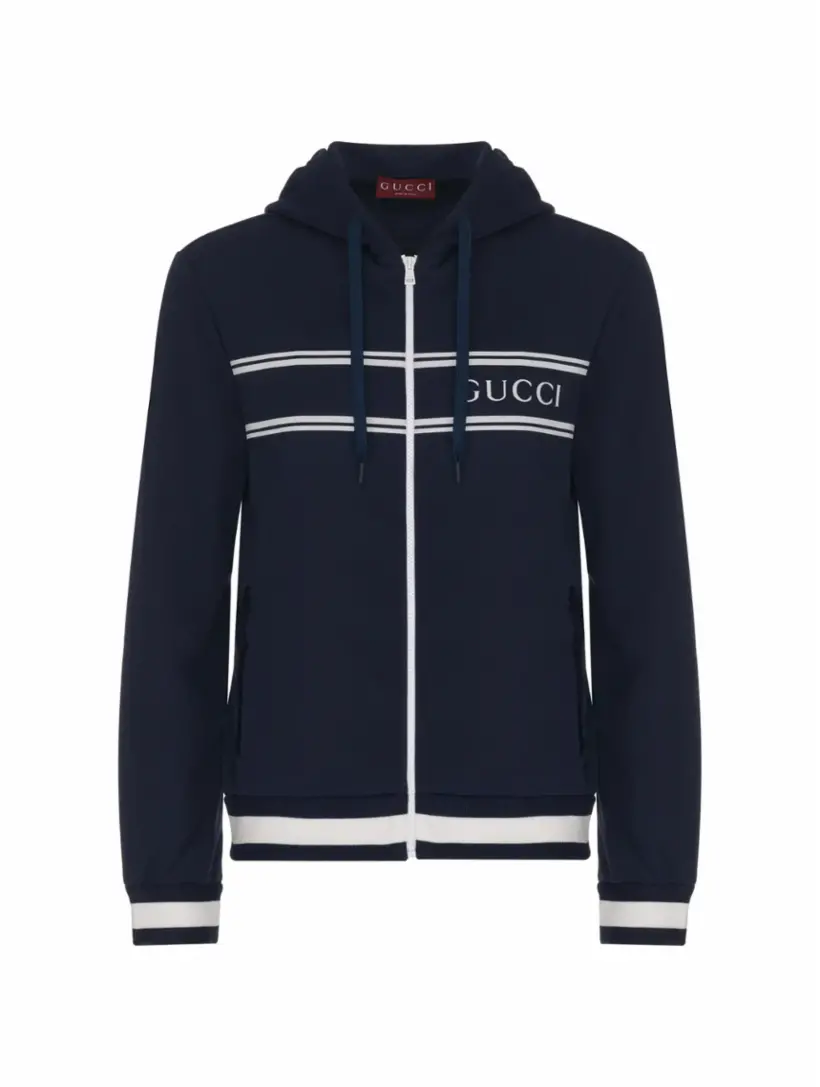 

Спортивная кофта с логотипом Gucci, тёмно-синий