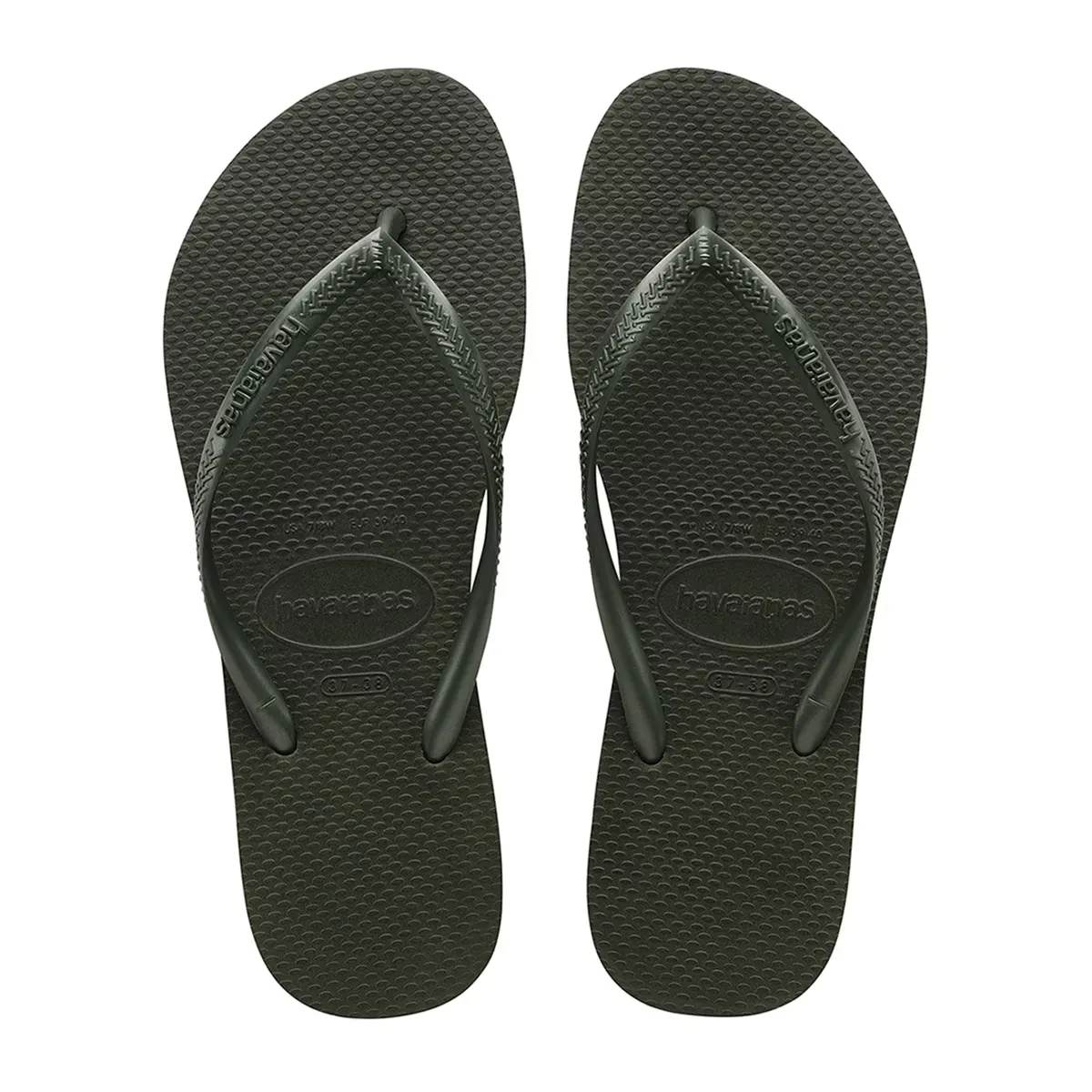 Женские сланцы для плавания Havaianas Slim, зеленый