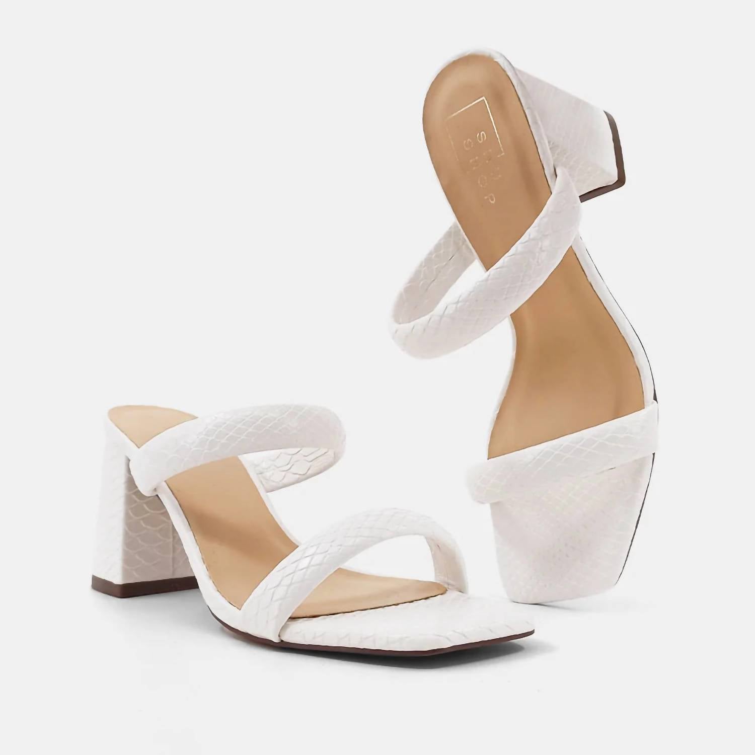 Женские туфли Farah на каблуках в цвете Off White Snake SHU SHOP — фото 3
