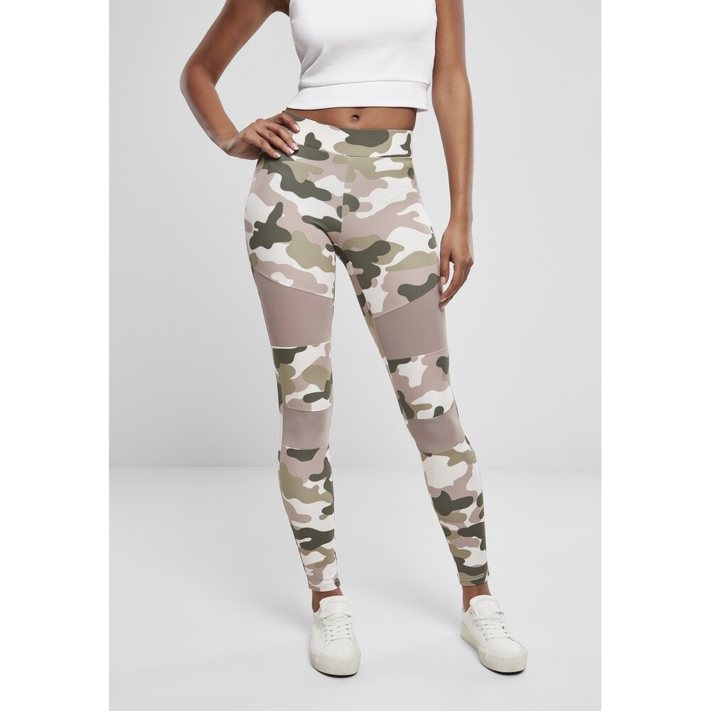 

Леггинсы Urban Classics Camouflage Tech, розовый