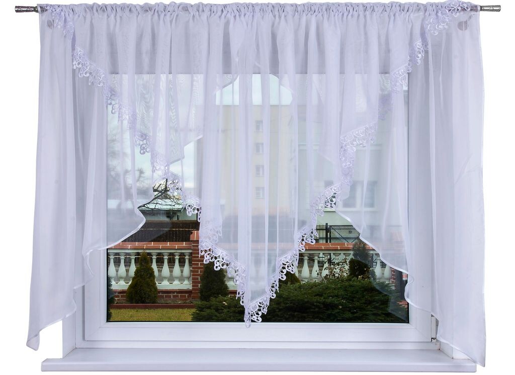 

Готовая штора КАТАНИЯ Стразы 300х120 см. Sonstige, белый