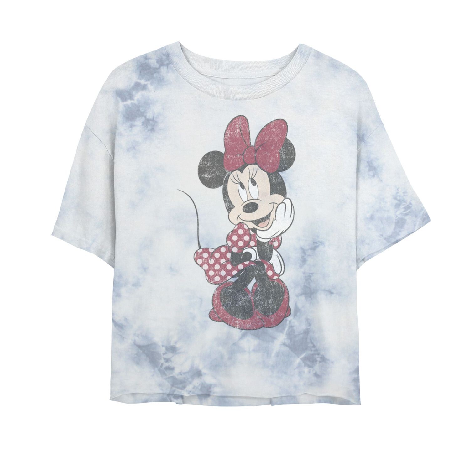 

Детская укороченная футболка Disney Mickey And Friends Minnie Mouse Shy Vintage Bombard Wash с рисунком Disney