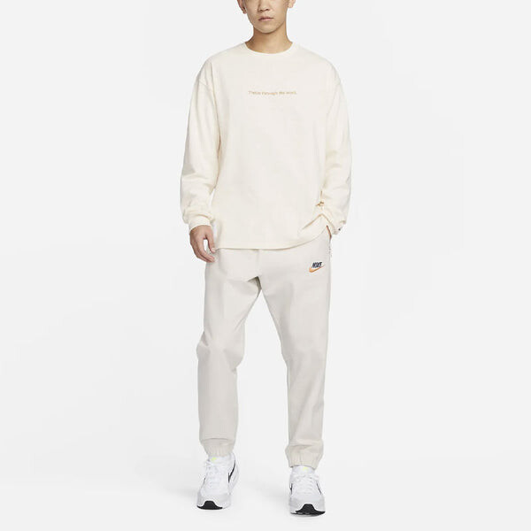 Футболка Nike Sportswear Nai-Ke Long Sleeve T-Shirt 'Beige', бежевый — фото 3