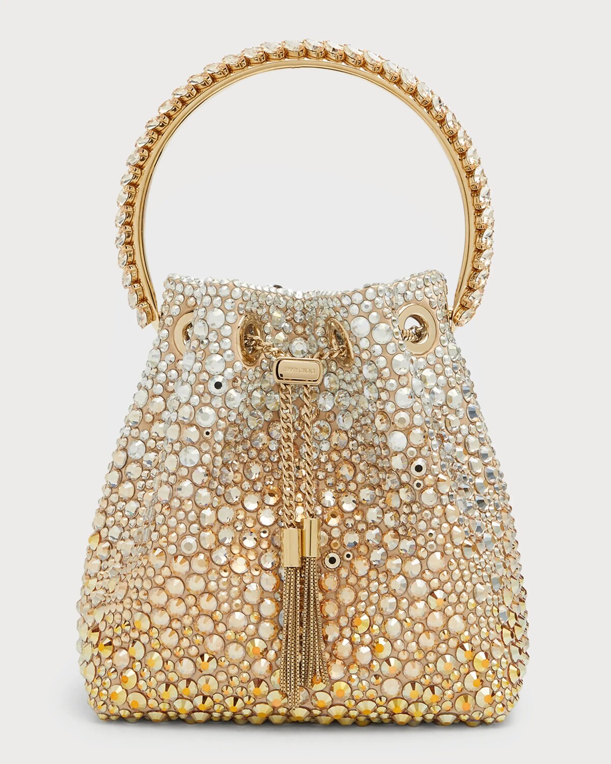 

Сумка женская Bon Bon Satin with Hotfix Crystal Degrade Jimmy Choo, цвет Gold Silver