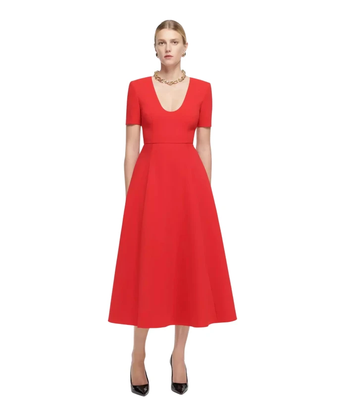 

Платье миди It с овальным вырезом Roland Mouret, красный