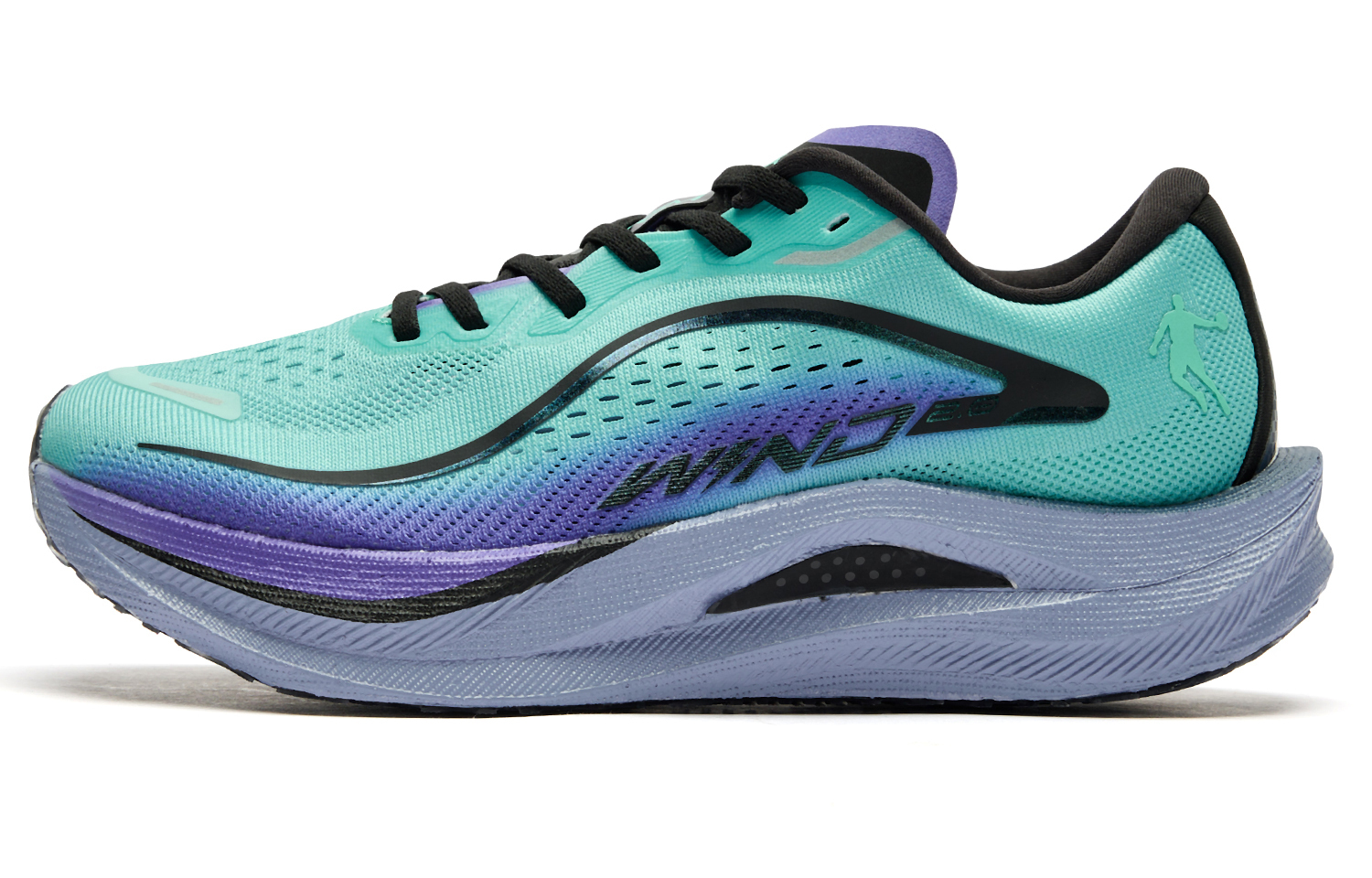 

Кроссовки для бега мужские Strong Winds 2.0 с амортизацией, противоскользящие и износостойкие, низкие, Cirrus Blue QIAODAN, пыльно-голубой