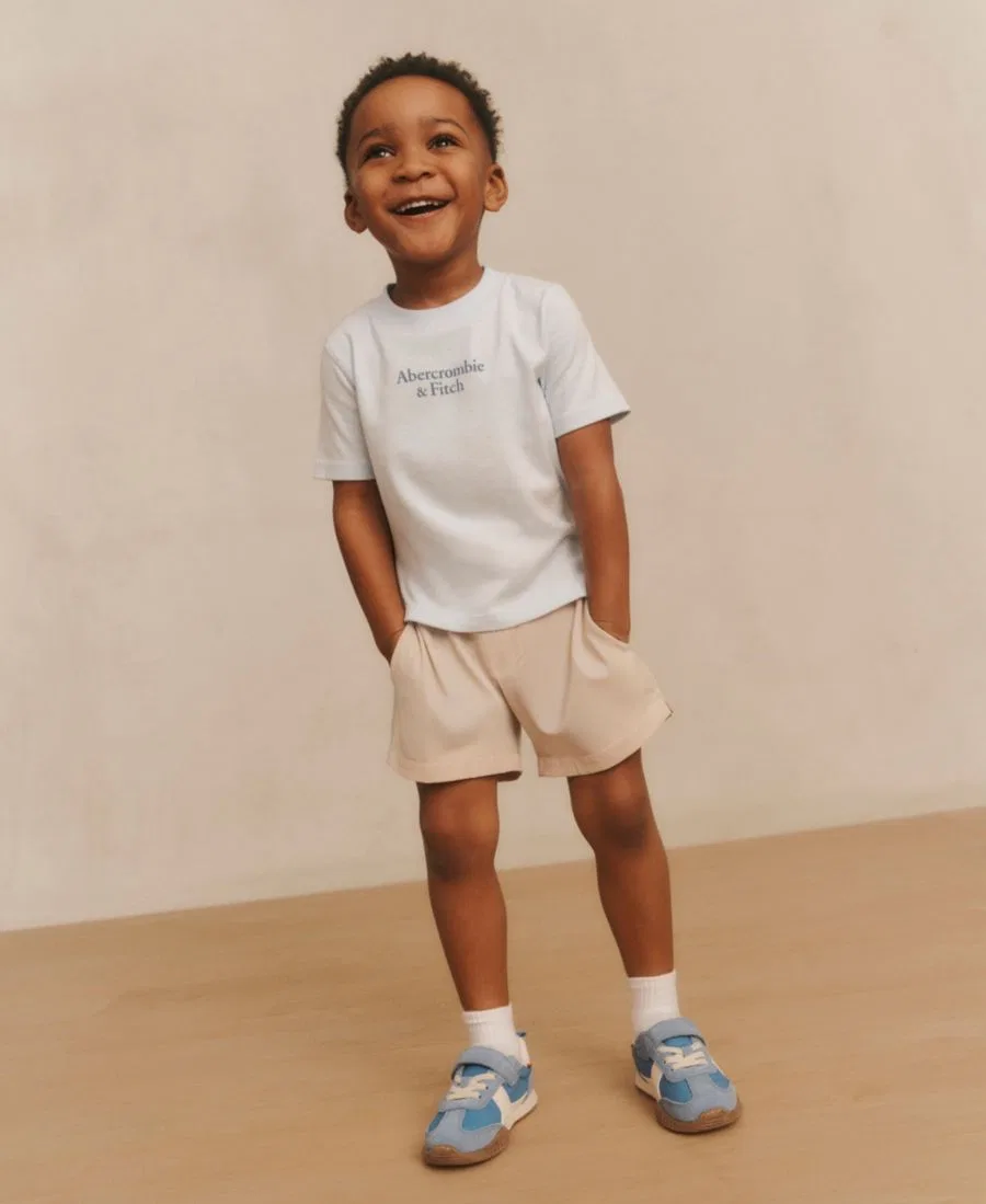 Детские шорты на шнуровке для мальчиков 2T-5T (гибридные) Abercrombie Kids, бежевый — фото 4