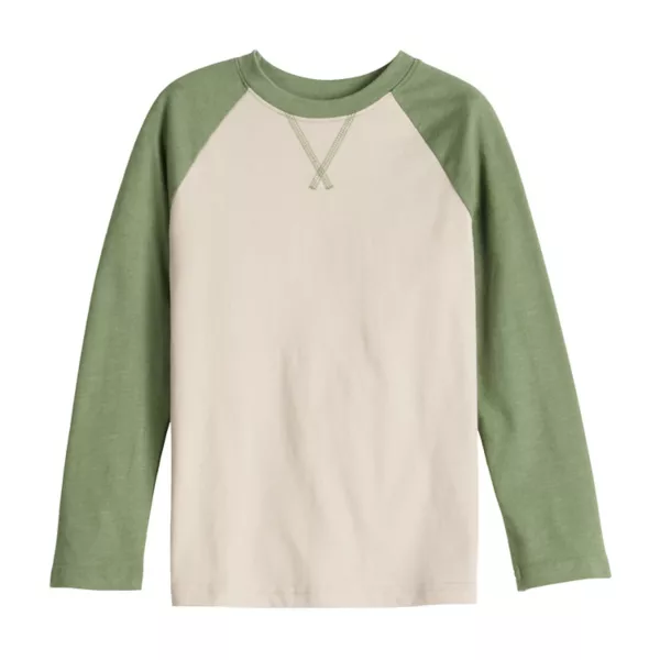 

Мальчики 4-12 лет базовый длинный рукав реглан Jumping Beans, цвет beige olive
