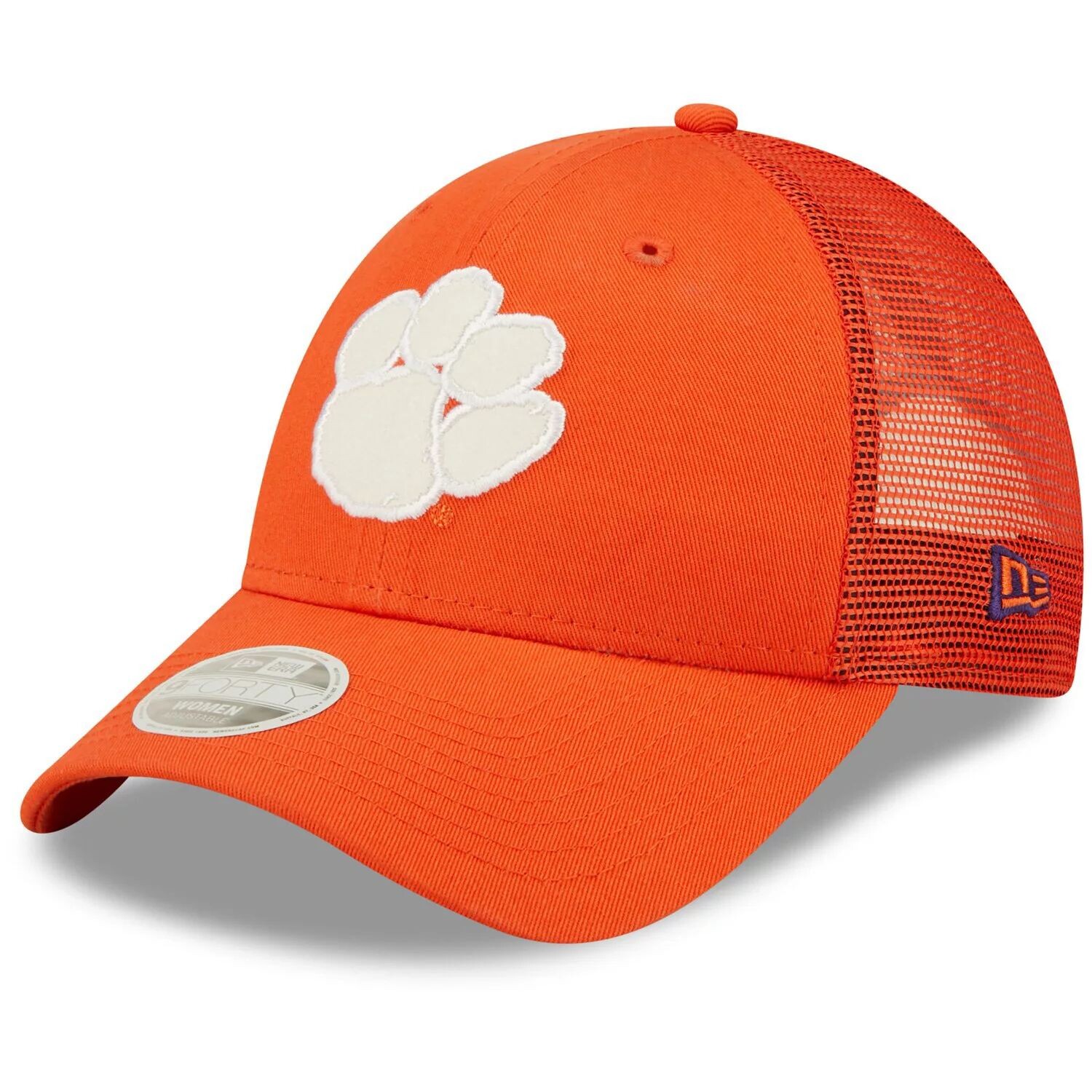 

Женская кепка New Era Orange Clemson Tigers 9FORTY с логотипом Spark Trucker Snapback New Era