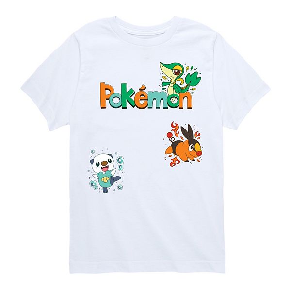

Футболка с принтом Pokémon Gen 5 starters для мальчиков 8-20 Licensed Character, White