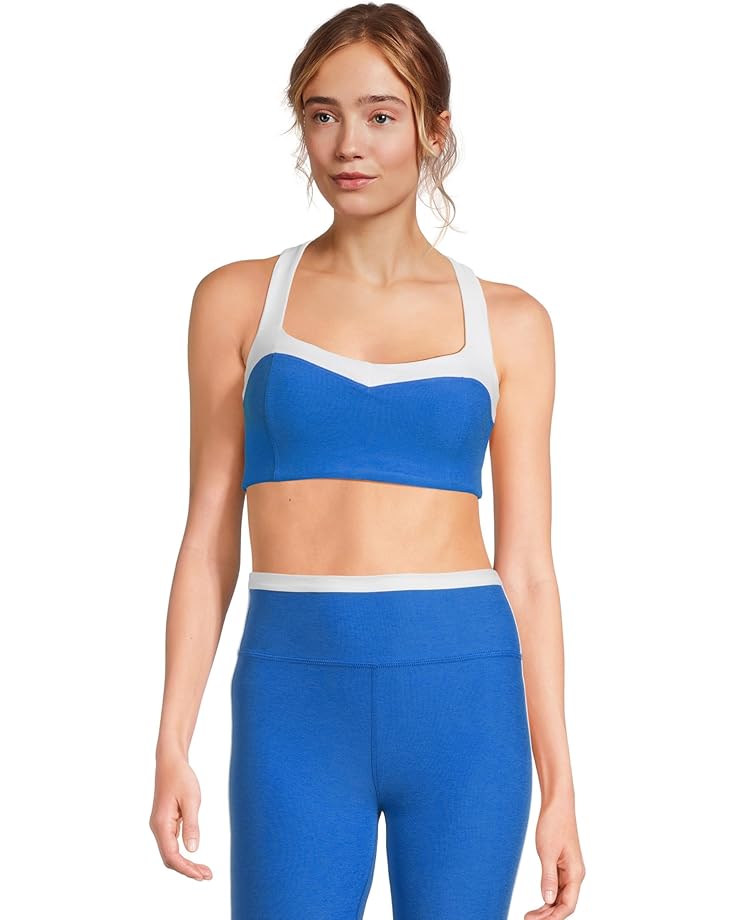 

Бюстгальтер Beyond Yoga Spacedye Trophy Light Support Bra, цвет Court Blue Heather/Cloud White