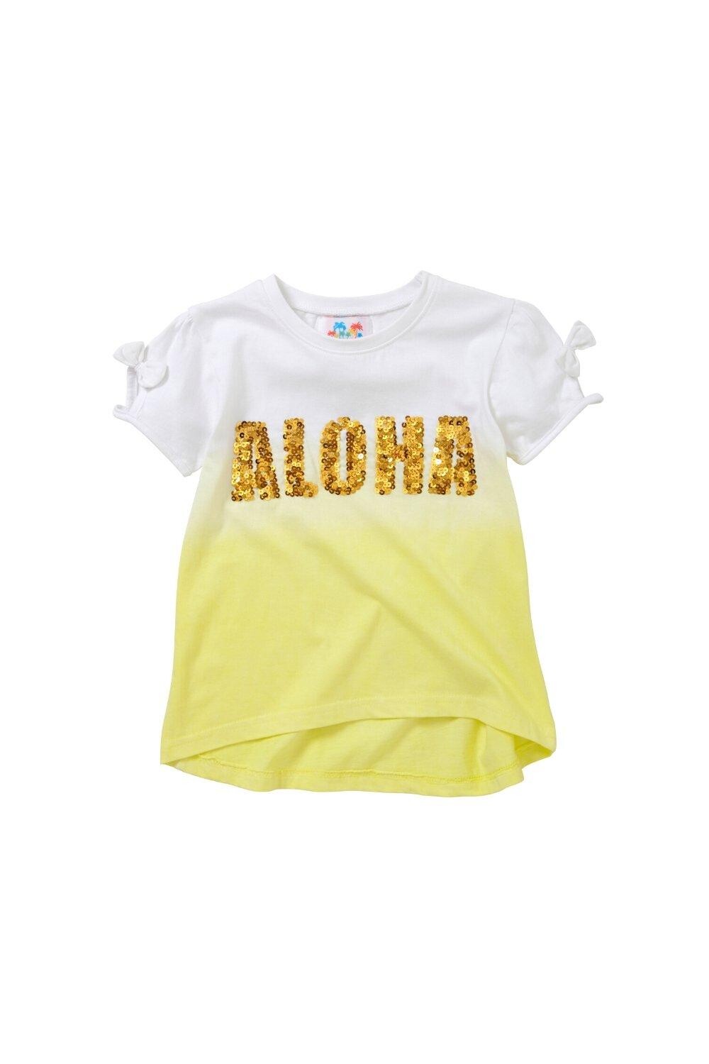 

Футболка с короткими рукавами и пайетками Aloha Cozy n Dozy, желтый