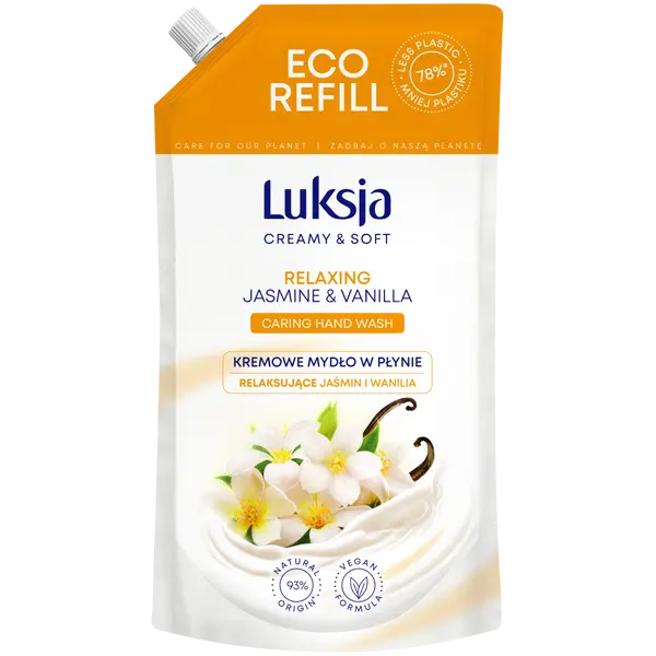

Поставка жидкого кремообразного мыла, 900 мл Luksja Creamy & soft jaśmin i wanilia