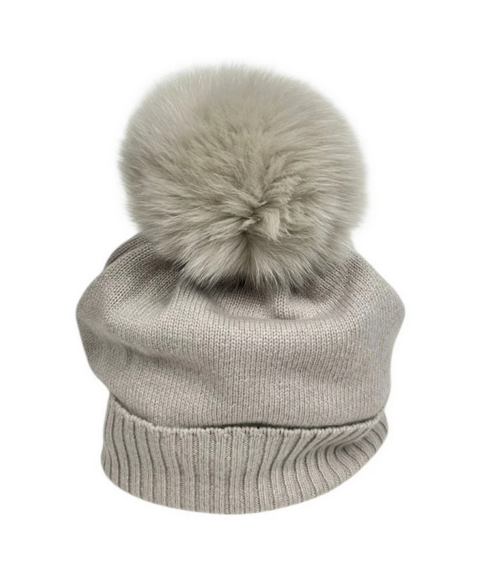 

Ребристая шапка-бини с отворотом D.Exterior, серый