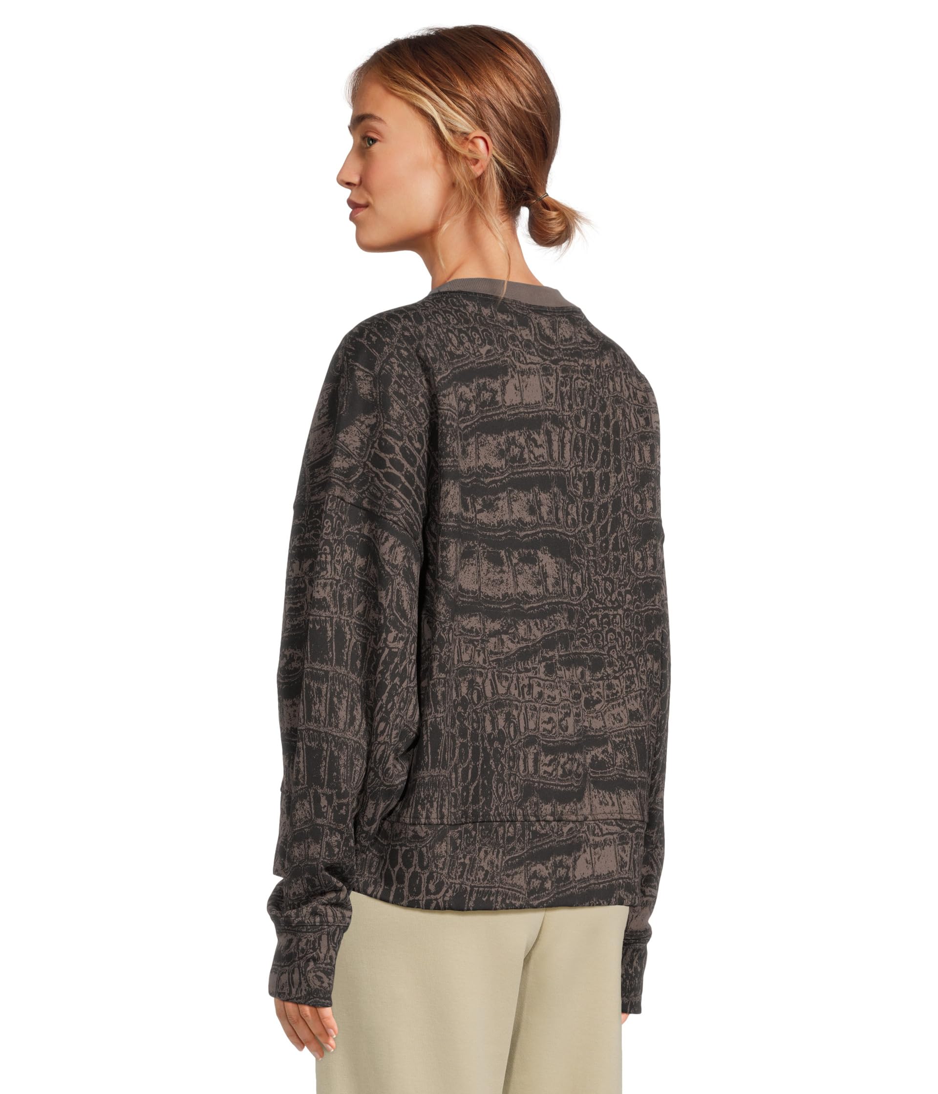 Толстовка adidas by Stella McCartney Loose Sweatshirt Printed JN2215, цвет Black Charcoal — фото 3