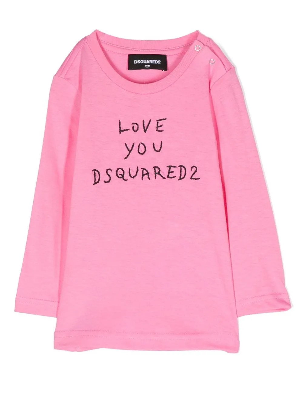 

Футболка с логотипом Dsquared2 Kids, розовый