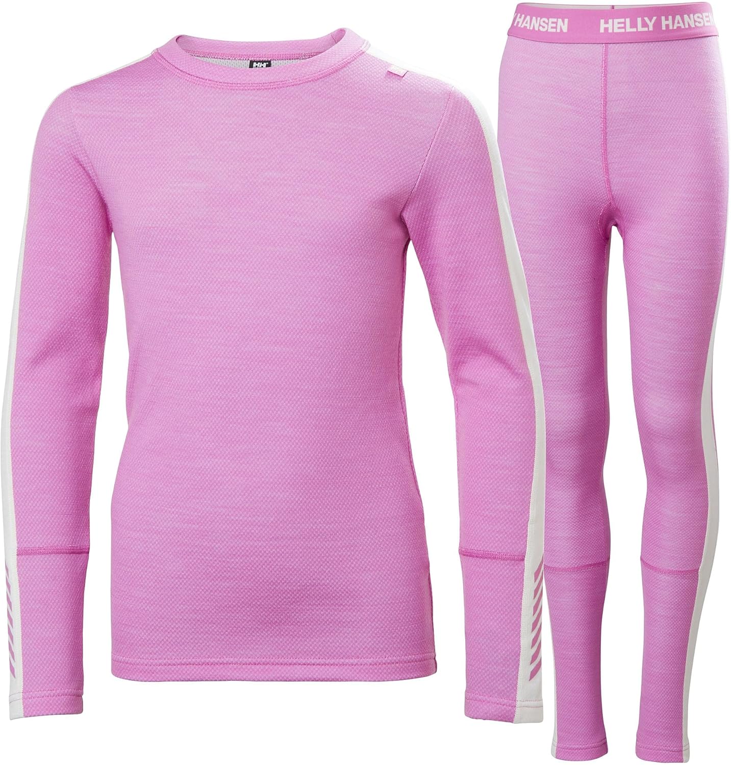 Helly-Hansen Jr Lifa Merino Midweight Set - детское термобелье, базовый слой, влагоотводящая шерсть мериноса, для зимнего катания на лыжах Helly Hansen, 089 Meta Pink