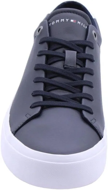 Мужские кроссовки Tommy Hilfiger Corporate Leather Detail Vulcanised Trainers Fm0fm04589 с вулканизированной подошвой и кожаными деталями, голубой — фото 4