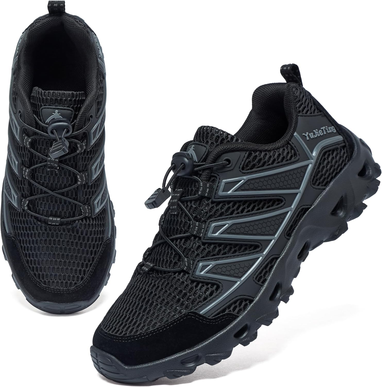 

Водные тапочки Alibress для женщин и мужчин, слипоны для походов, быстро сохнущие пляжные и речные кроссовки, черный