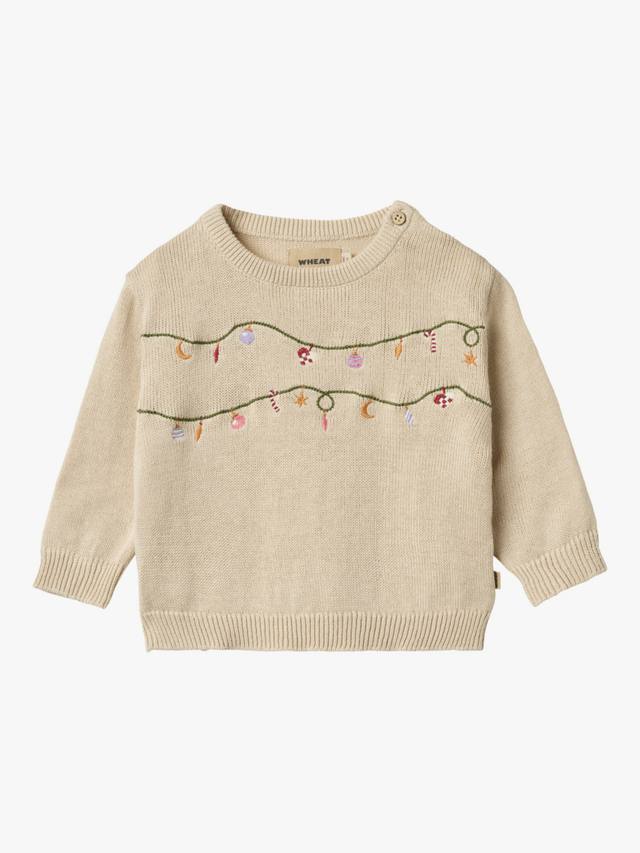 

Детский праздничный джемпер Baby Lisa из хлопка WHEAT, Offwhite