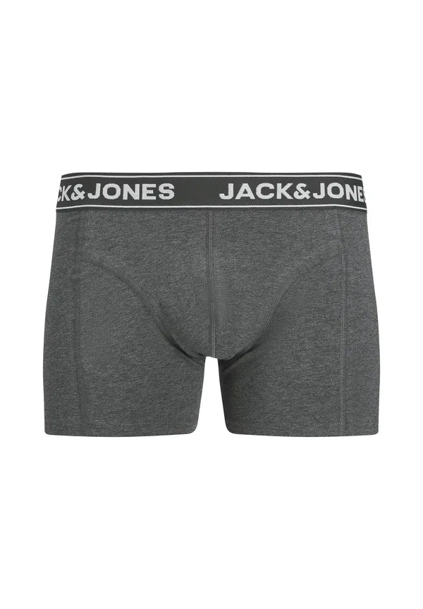 Трусы боксеры 5Er pack Jack & Jones Junior, черный - темно-серый меланж - лесная река - ослепительно синий - черный — фото 4