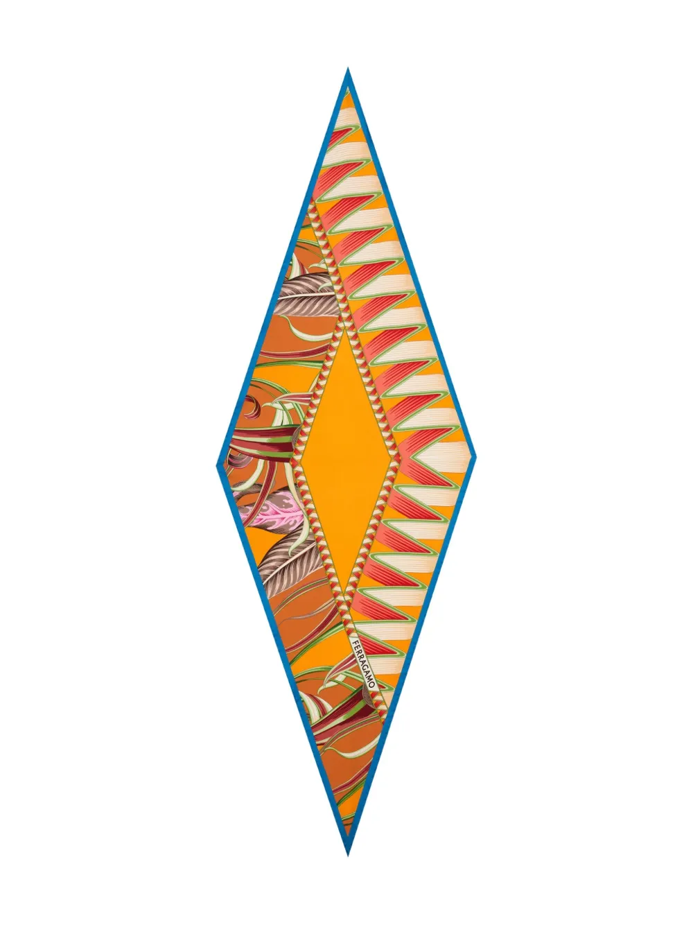 

Шарф с графичным принтом Ferragamo, оранжевый