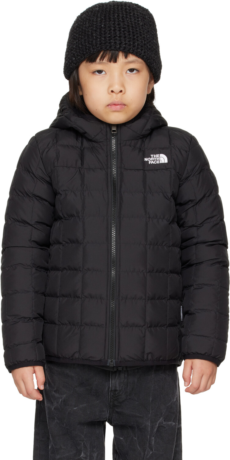 

Черная двухсторонняя куртка ThermoBall с капюшоном для маленьких детей The North Face Kids