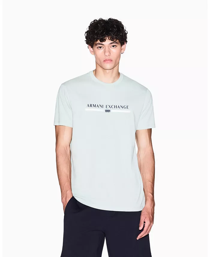 

Мужская футболка с принтом на груди A|X Armani Exchange, синий