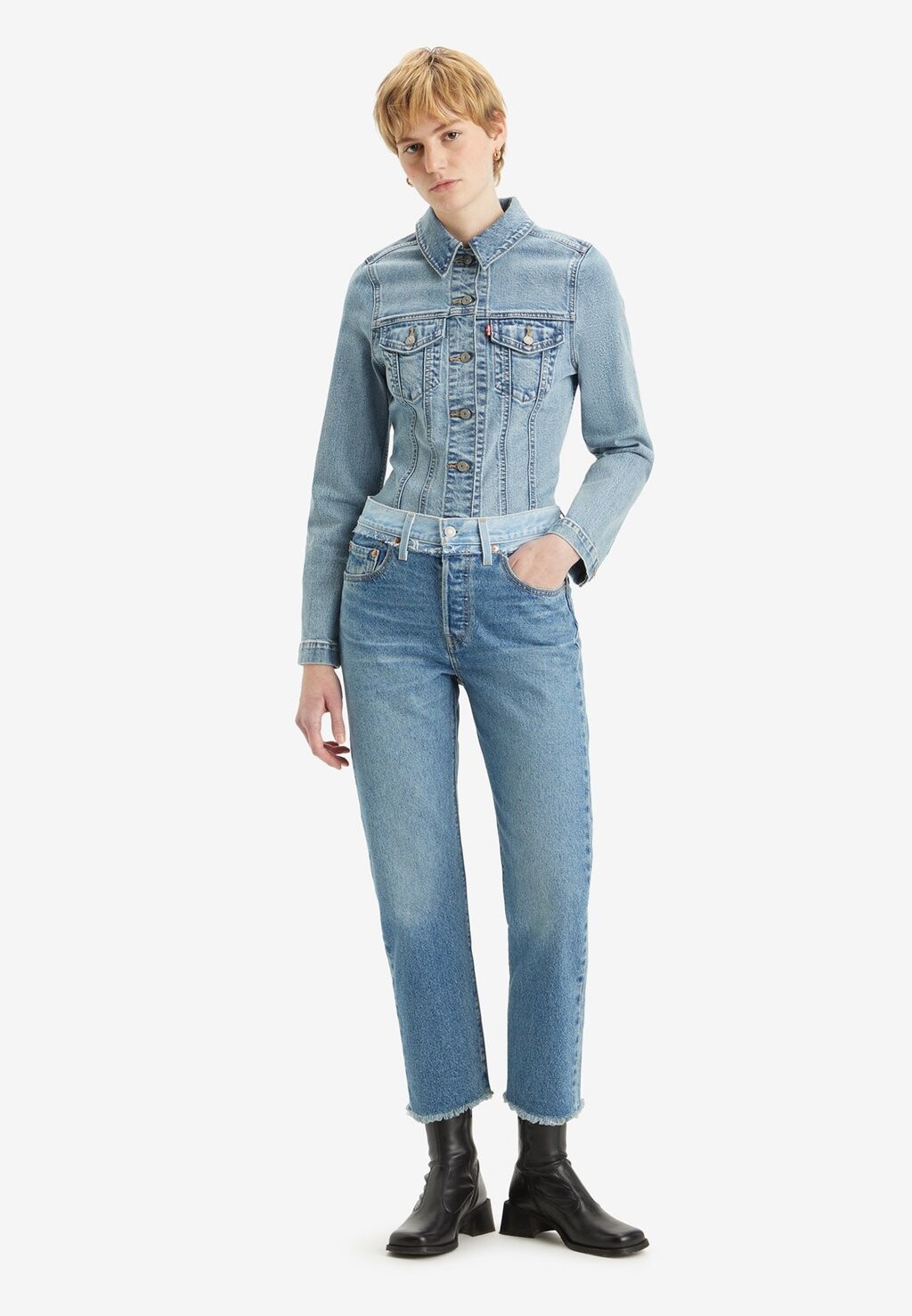 

Прямые джинсы Levi's, секущиеся волосы 501® Crop Split