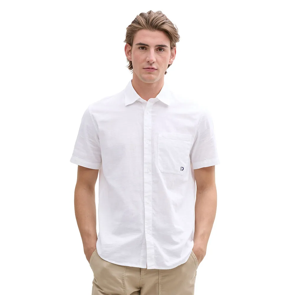 

Рубашка с коротким рукавом Tom Tailor Relaxed Slubyarn, белый