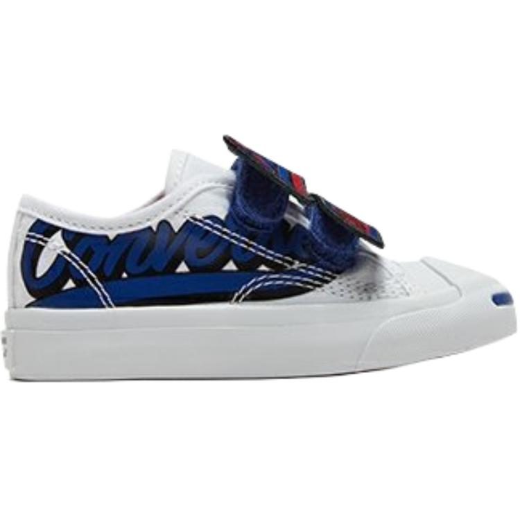 Кроссовки Jack Purcell Low Top для малышей Converse, белый/синий/красный — фото 2