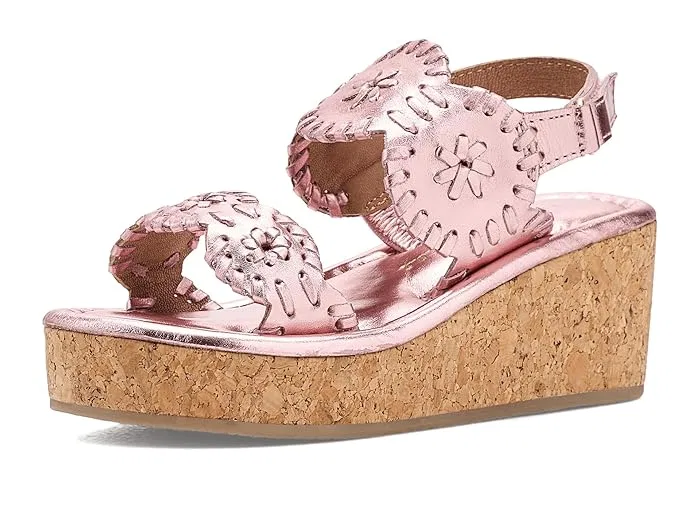 Босоножки на каблуке Lauren High Wedge Jack Rogers Kids, Rose Quartz