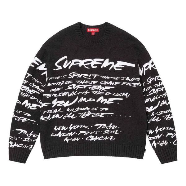 

Свитер future sweater 'black white' Supreme, черный