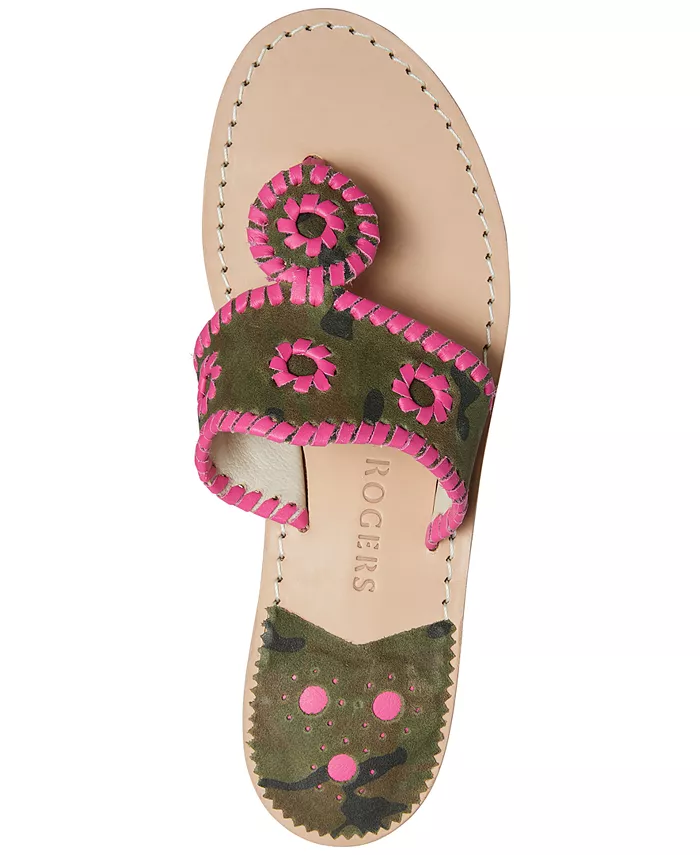 Женские сандалии Jacks на плоской подошве Jack Rogers, зеленый — фото 4
