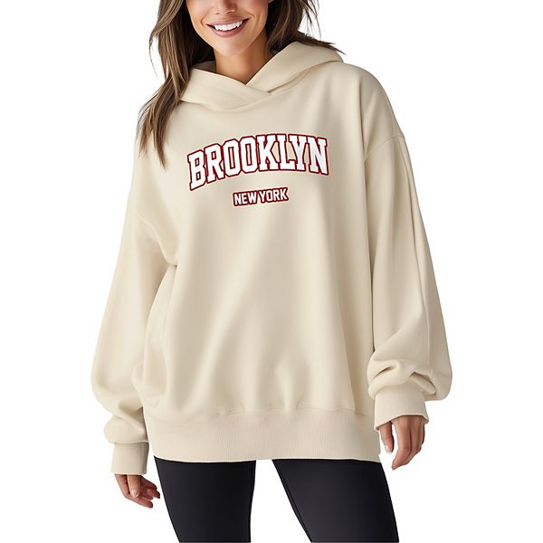 

Женский оверсайз худи с капюшоном brooklyn, new york collegiate Licensed Character, Cream