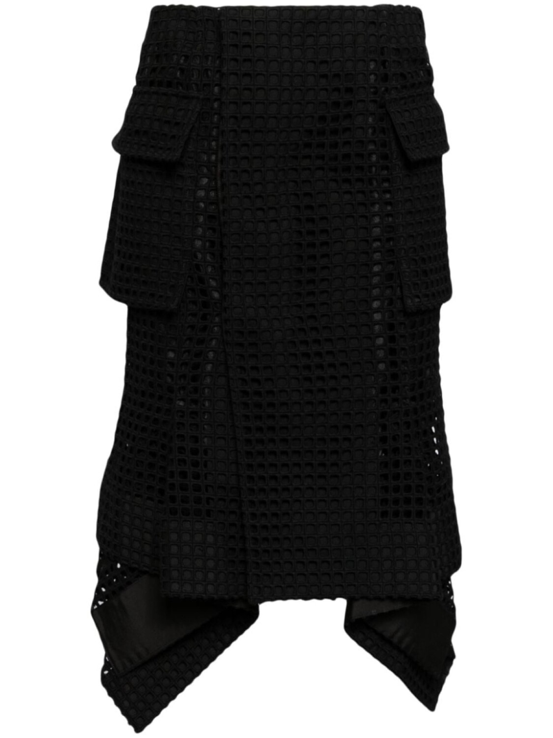 

Sacai юбка асимметричного кроя, черный