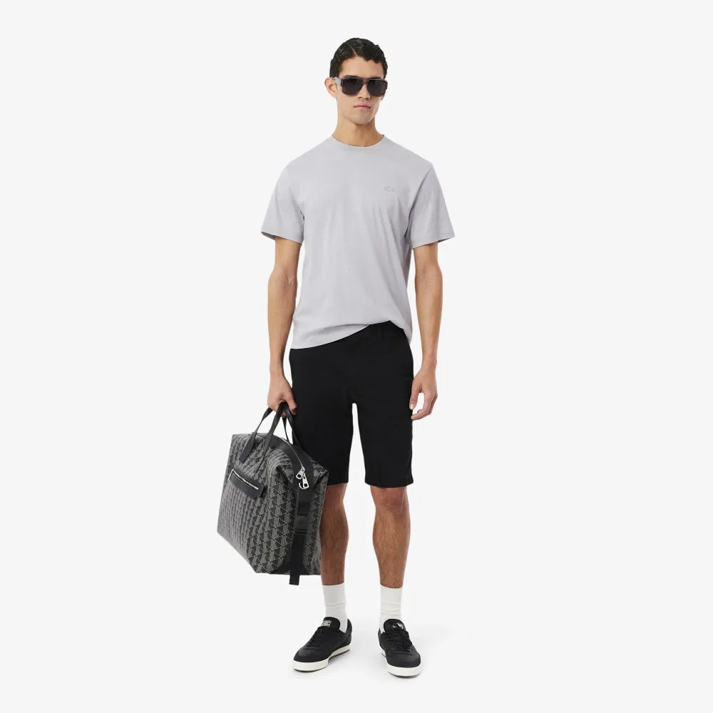 Футболка мужская Lacoste Paris Pack Interlock, хлопок 100%, светло-серый — фото 4