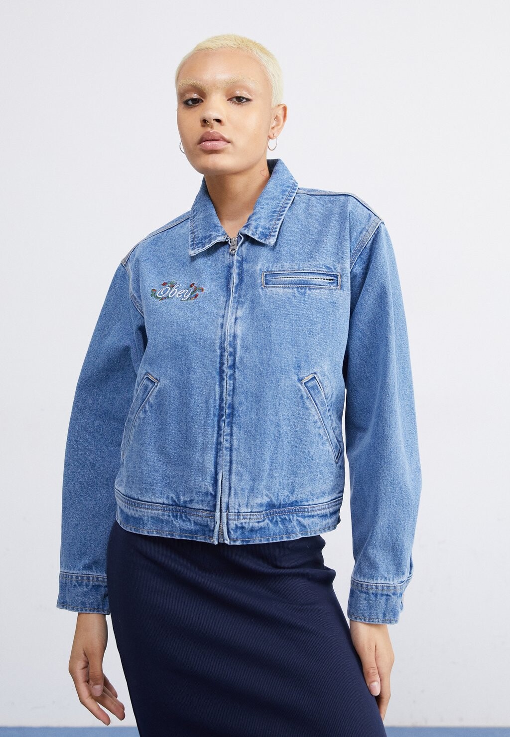 

Джинсовая куртка NESSA BLOUSON JACKET Obey Clothing, цвет light indigo