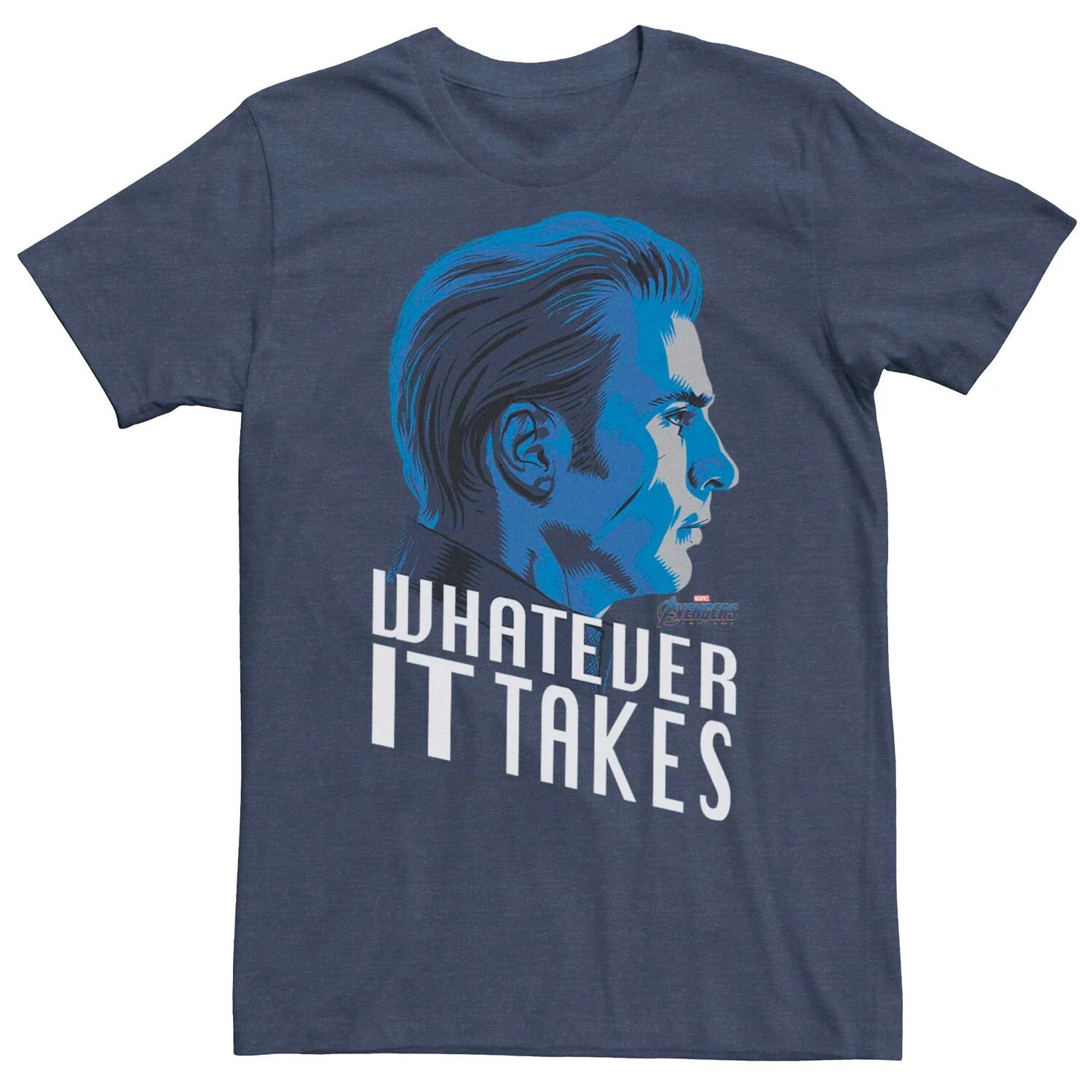 

Мужская футболка Marvel Avengers Endgame Captain America What Ever It Takes Licensed Character