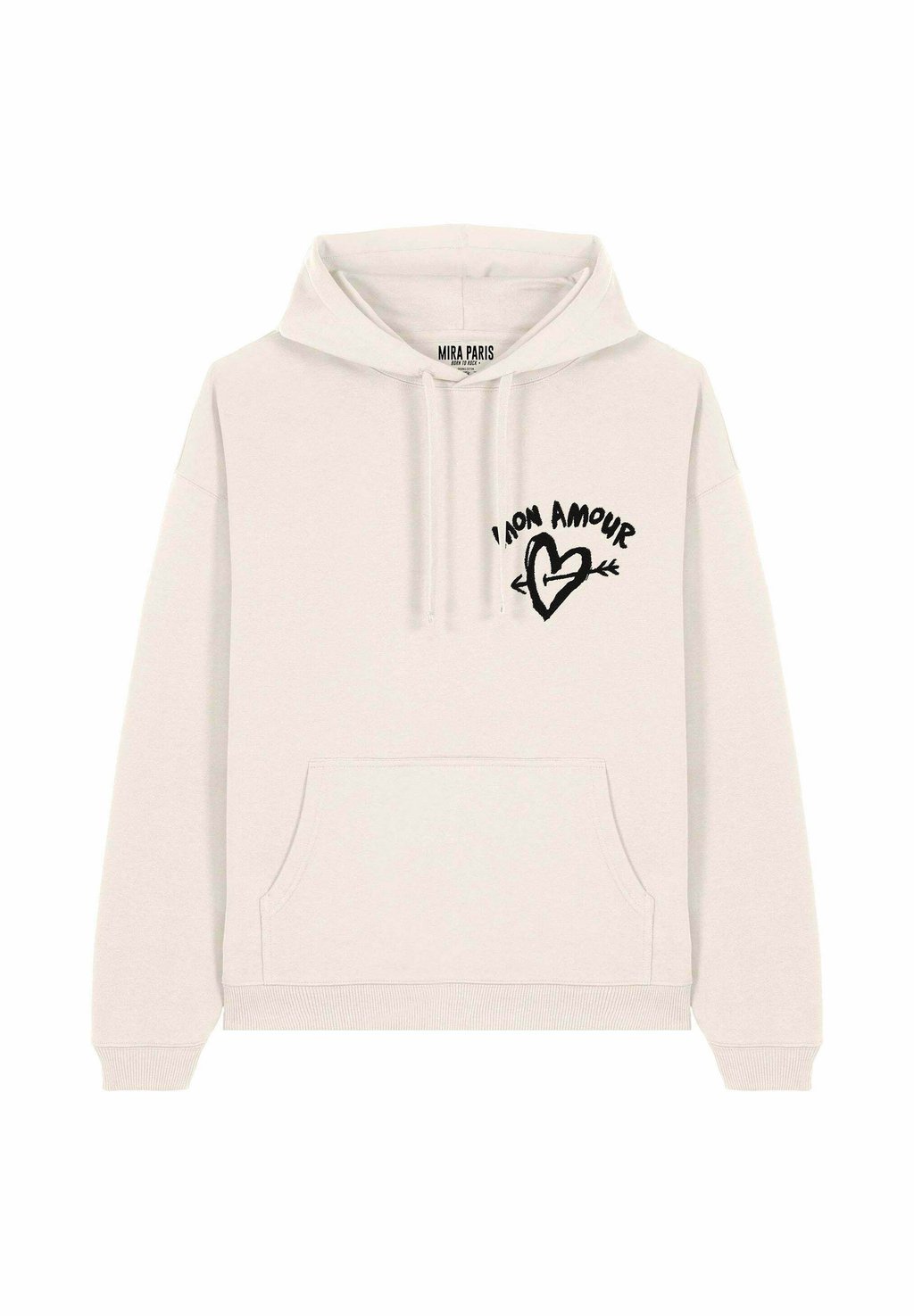 

Толстовка MON AMOUR EMBROIDERY UNISEX - Hoodie Mira Paris, кремовый