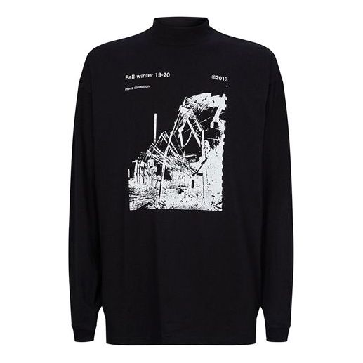 

Футболка Off-White Factory Mock Neck T-Shirt 'Black', черный